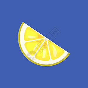 蓝色背景的熟熟柠檬切片食物插图烹饪水果植物营养甜点热带饮食农业图片