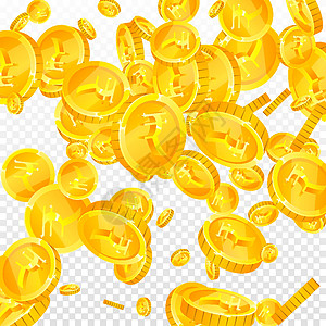 印地安卢比硬币掉落金币游戏收益墙纸财富空气现金金子货币彩票图片