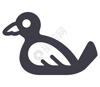 鸭子游泳的轮廓图象插图染色家禽动物卡通片野生动物荒野翅膀小鸭子玩具图片
