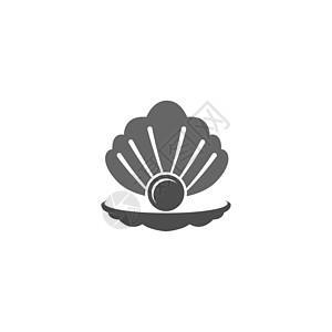 Shell 图标徽标设计贝壳黑色贝类标识插图动物扇贝蜗牛食物海滩图片