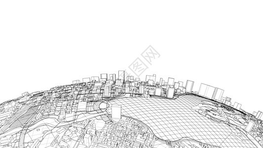 3d城市范围 3d的矢量转换世界景观建筑学房子地球绘画场景办公室插图建筑背景图片