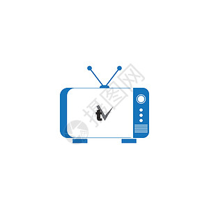 电视标志设计插图屏幕展示娱乐信号电子产品技术手绘涂鸦电影图片