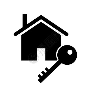 房子和关键光影图标 家庭安全 矢量图片