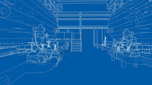 工业设备草图 韦克托化学品管子压力阀门工厂资源设施活力软管工程图片