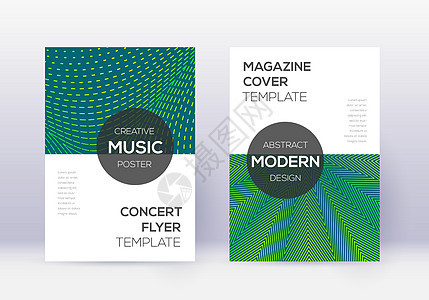 现代封面设计模板集 绿色摘要l创造力艺术品梯度小册子墙纸活力商业线条空白杂志图片