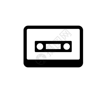 古时风格中的 Cassette 图标 retro 音乐符号矢量图片