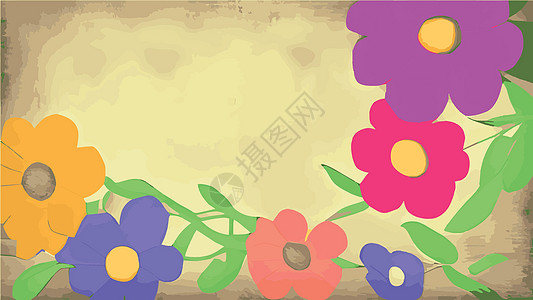 打印横向春季背景 在面黄色背景 复制空间 文本空间上隔离有彩色hyacinths边界环境框架品牌植物海报花园卡片孩子们花瓣图片