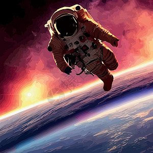 在穿戴和脱上头盔的宇航员身上打印冷凉矢量平式字符设计 男宇航员或空间飞行员完全站立海报月亮流动成人天空艺术艺术品宇宙太空服星星图片