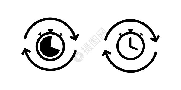 计时器再利用图标 矢量说明 快速时间图标 快速最后期限图片