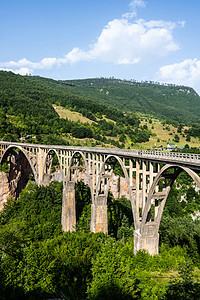 黑山高架桥峡谷旅游公园塔拉绿色国家风景场景全景森林图片