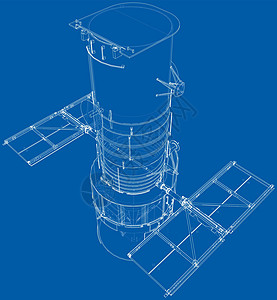 哈勃空间望远镜 Sattellite太阳系行星火箭蓝图宇宙技术卫星世界科学草图图片