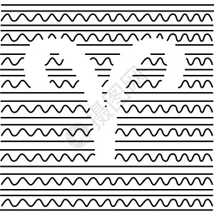 矢量插图 Zodiac 符号 Aries 负空间背景图片