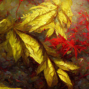 秋天的图案 颜色多彩的红叶和黄色叶子 为了你的创造力森林树叶墙纸季节植物橙子绿色插图植物群季节性图片