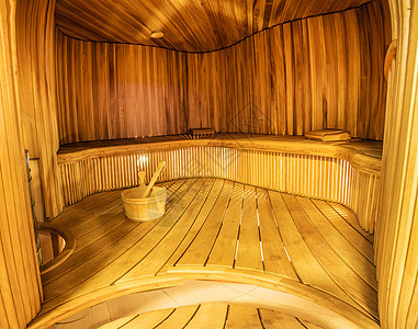 一个蒸汽室 空木的宽敞室内淋浴洗澡蒸汽木头卫生酒店温度座位保健闲暇图片