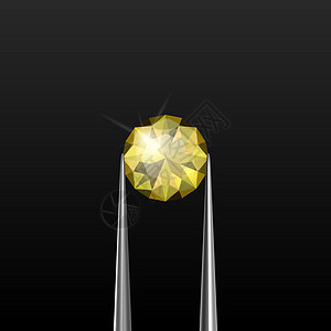 现实透明黄色宝石 钻石 水晶 莱茵斯顿和珠宝桌对黑背景的切合 犹太人概念 设计模板 克里普尔(Clipart)图片