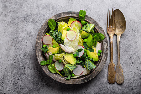 绿色健康沙拉蔬菜农场午餐盘子营养萝卜饮食金属排毒小吃图片