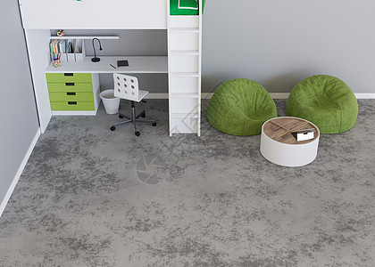 模拟地毯 现代风格的儿童房内饰 顶视图 免费复制地板上的空间 用于您的地毯或垫子设计 现代模板 3D 渲染小地毯家具公寓主义者3图片