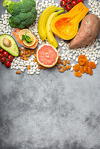 钾的天然食物来源香蕉杏仁水果微量元素框架蔬菜矿物营养柚子排毒图片