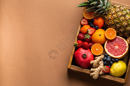 豁免促进粮食高架柠檬排毒健康浆果饮食盒子免疫橙子营养图片