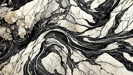 黑色大理石的自然图案背景 抽象黑白墙纸大理石纹石头瓷砖地面材料巨石厨房背景图片