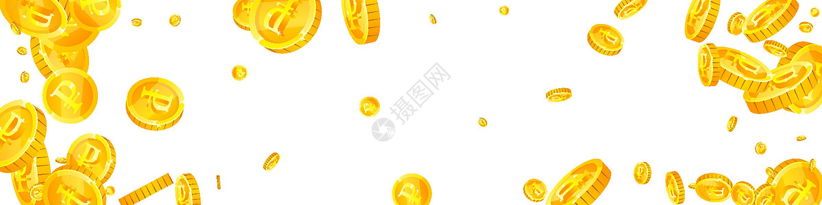 俄国卢布硬币掉落金子货币现金飞行墙纸百万富翁收益利润彩票运气图片