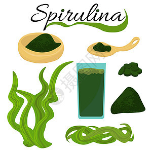 Spirulina超食品 粉末 海藻和健康海洋食品胶囊图片