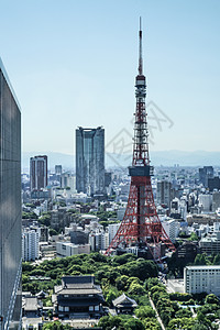 东京市从世界贸易中心大楼海滨顶楼中看到摩天大楼街景景观天文景点地标建筑群城市旅游建筑图片