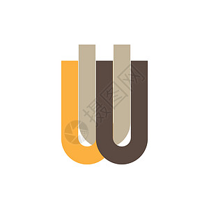 PrinWU 或 Triple U 字母图标标识矢量t图片