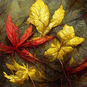 秋天的图案 颜色多彩的红叶和黄色叶子 为了你的创造力森林绿色橙子插图树叶季节性棕色植物群墙纸植物图片