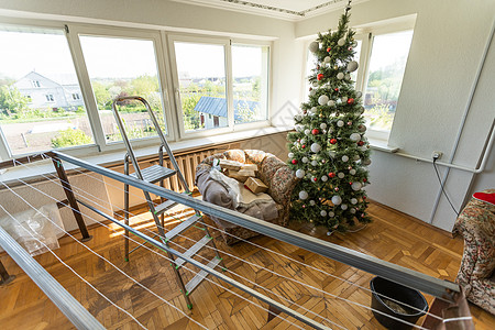 圣诞节对房间进行翻新改造石英火炉财产硬木烤箱家具奢华花岗岩房子酒店图片