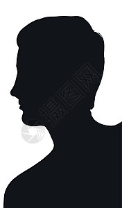 侧面轮廓中的特写人体轮廓插图女孩阴影白色发型眼睛嘴唇女性绘画匿名图片