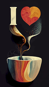 咖啡杯插图 咖啡插图咖啡店艺术香气杯子粮食创造力图片