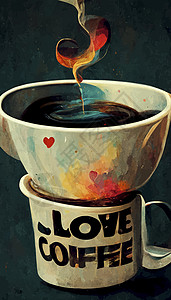咖啡杯插图 咖啡插图创造力香气杯子咖啡店粮食艺术图片