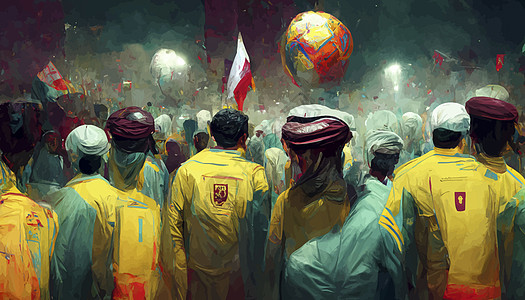 卡塔尔2022年足球世界杯插图圆形联盟绿色体育场运动杯子团队背景图片