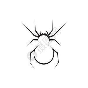 蜘蛛图标徽标矢量卡通片黑色标识网络蜘蛛网标志危险昆虫吉祥物插图图片