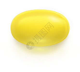 黄色胶囊药物 维生素或鱼油宏观矢量图解 维生素丸药物 胶囊药物图片