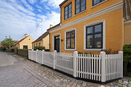 Dragoor的历史建筑 丹麦哥本哈根历史城市Dragoer的Olld房屋旅行旅游建筑学住宅乡村国家房地产窗户村庄游客图片