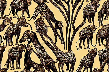 野生动物园模式 野生动物动物园自然背景 非洲动物图案图片