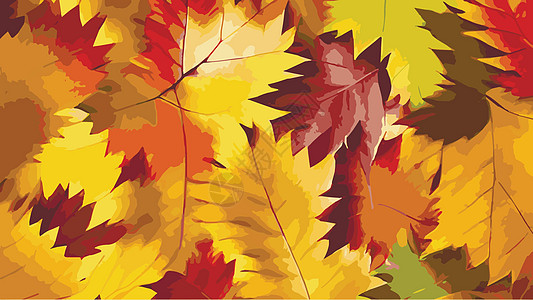 变异叶矢量抽象背景 秋叶作为图形设计 红橙黄色干秋叶 Floral枫叶风格包装纸树叶装饰收成墙纸叶子落叶样本图片