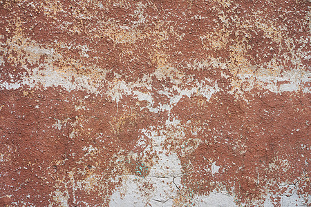 旧墙壁上棕色涂漆 紧闭墙纸地面艺术建筑裂缝水泥风化石膏古董石头图片