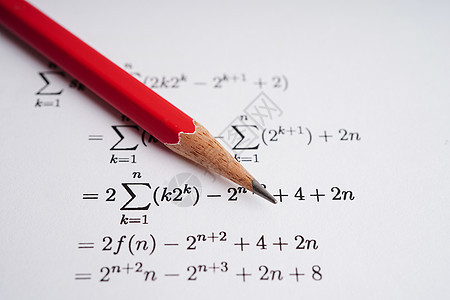 学习数学 教育数学概念的答题表测试选择中带有铅笔的数学编号大学写作童年游戏数字算术考试商业幼儿园挑战图片
