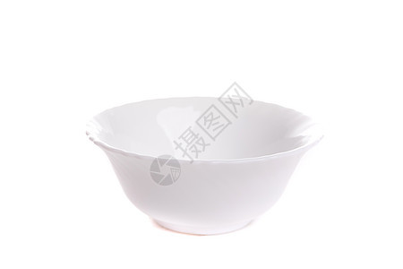 白色背景的空白碗沙拉碗图片