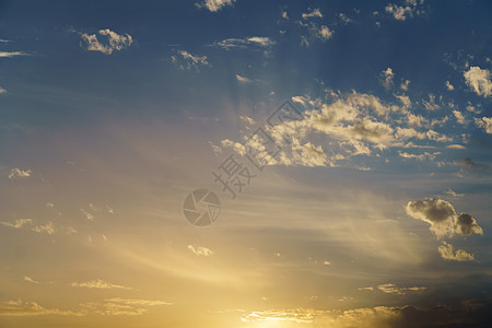 日出时天亮的戏剧性天空 背景有树木气候黄色阳光梦幻气氛林地天气风景墙纸摄影图片