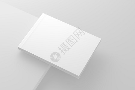 Softcover 景观书白空白 3D 成文模版教科书商业空白页文档打印出版物3d日记小册子样机图片