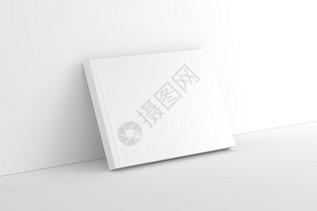 Softcover 景观书白空白 3D 成文模版文档教科书空白页日记商业专辑出版物桌子打印笔记本图片