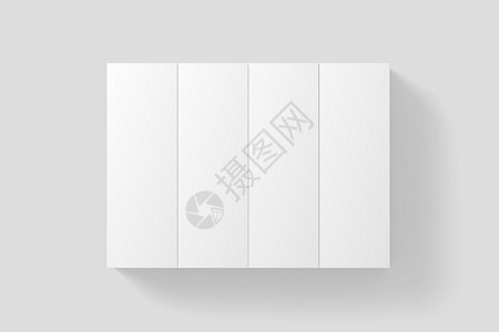 长矩形盒白白3D条零售包装礼物产品样机品牌化妆品纸盒小样药品背景图片