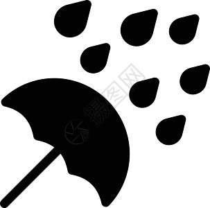 雨阳伞插图天气季节气候黑色气象艺术配饰背景图片