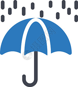 伞式雨伞标识船运雨滴插图物流保护包装天气送货货物图片