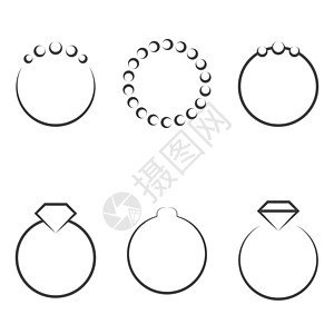 关于钻石女士环主题的矢量插图 钻石图片