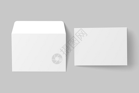 A4 A5 A6邀请卡 附3D信封渲染营销推介会传单明信片邀请函3d样机折叠商业图片